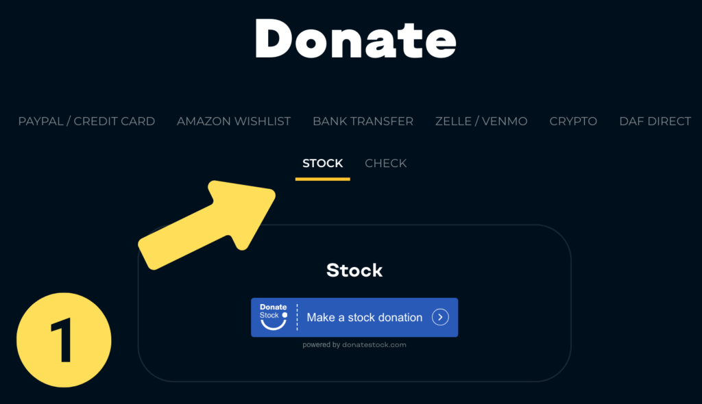 Stock donations to Dignitas Ukraine