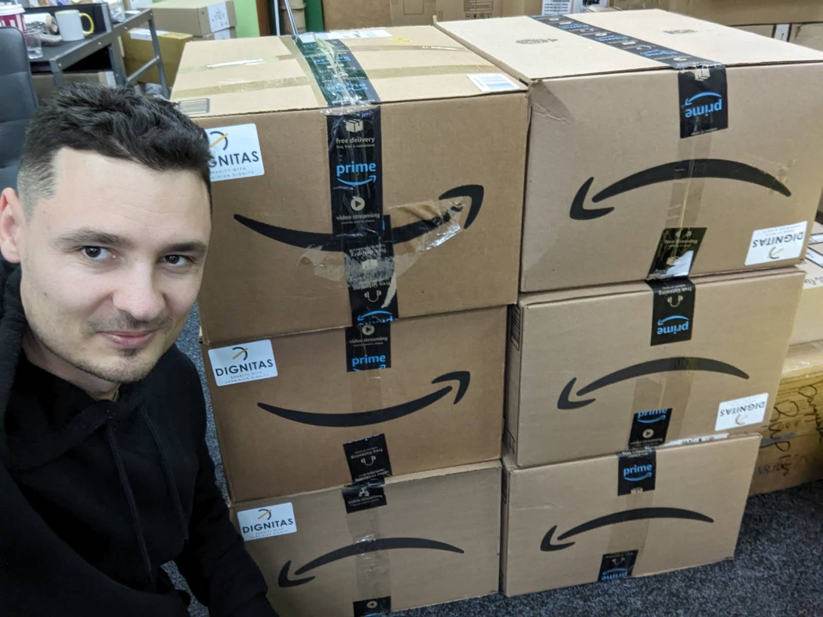 Donations from Amazon Wishlist Delivered to Kyiv Dignitas